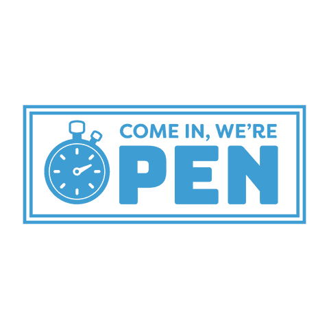 transparent open sign with clock for business welcome - Download Free Stock Videos Pikwizard.com