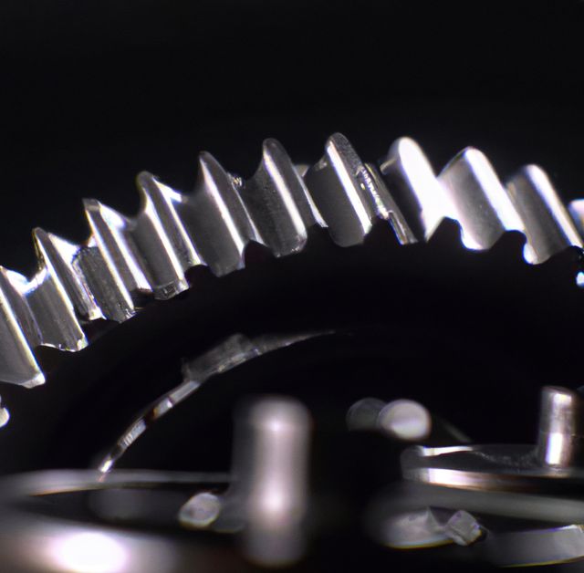 Close-Up of Precision Gear Mechanism in Dark Background - Download Free Stock Images Pikwizard.com