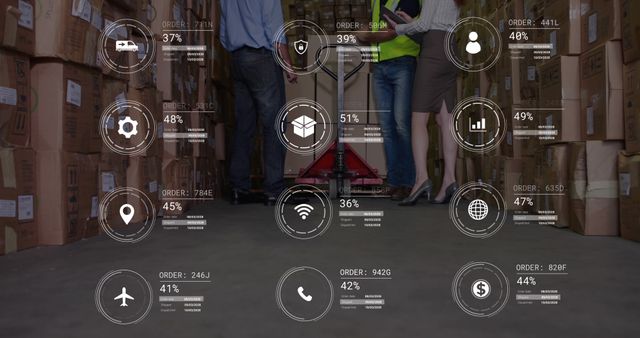 Warehouse Employees Analyzing Inventory Using Augmented Reality Interface - Download Free Stock Images Pikwizard.com
