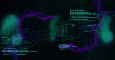Digital Chain and Data Coding for Cybersecurity - Download Free Stock Images Pikwizard.com