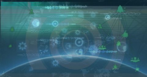 Digital Interface with Global Network Connections - Download Free Stock Images Pikwizard.com