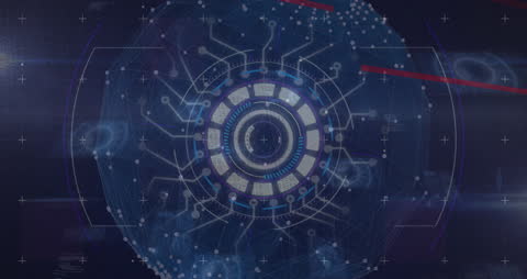 Futuristic Digital Interface of Data Processing