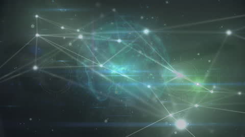 Digital Global Network with Interconnecting Lines