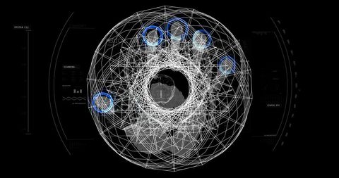 Digital Fingerprint and Geometric Technology Interface - Download Free Stock Images Pikwizard.com