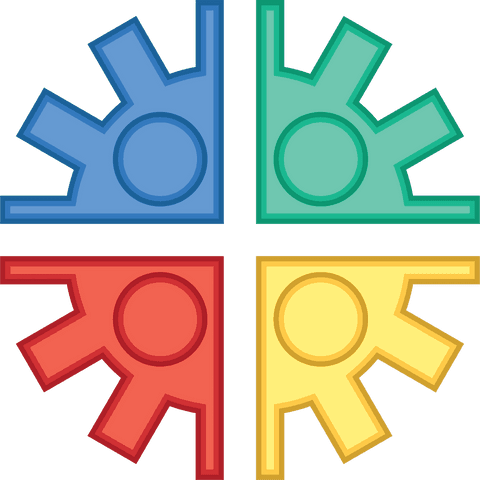 Colorful Geometric Wheel Abstract Vector on Transparent Background