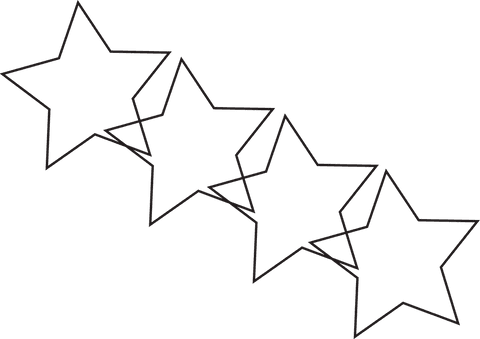 four transparent black stars in series outline - Download Free Stock Videos Pikwizard.com