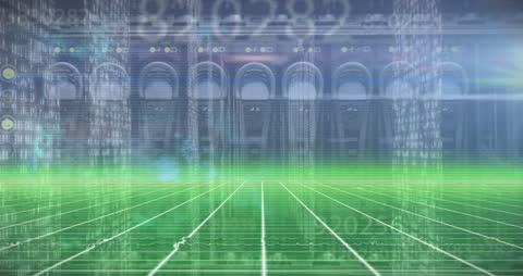 Digital Data Stream in Futuristic Server Room