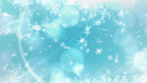 Winter Wonderland Animation with Falling Snowflakes