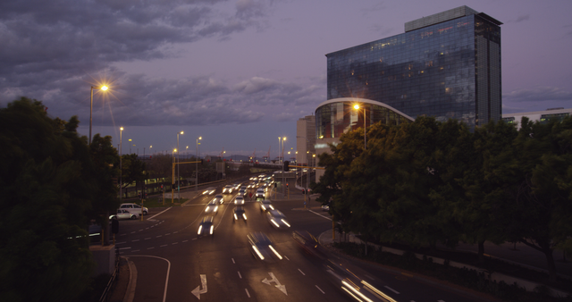 Transparent Urban Nightscape with Light Trails and Architecture - Download Free Stock Videos Pikwizard.com