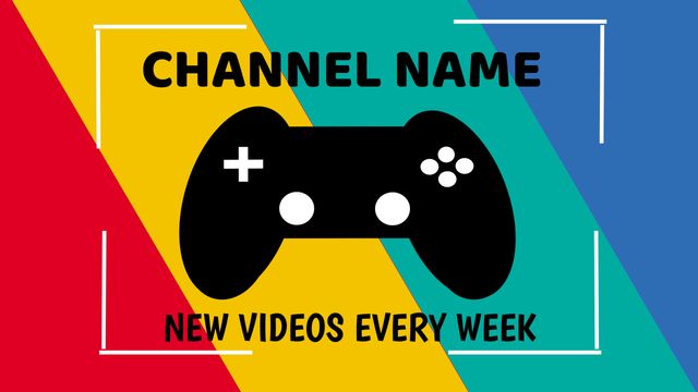 Vibrant Gaming Channel Promotion with Game Controller Icon - Download Free Stock Templates Pikwizard.com