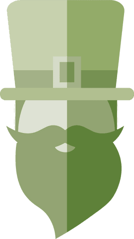 Transparent leprechaun hat and beard illustration for st. Patrick's celebration