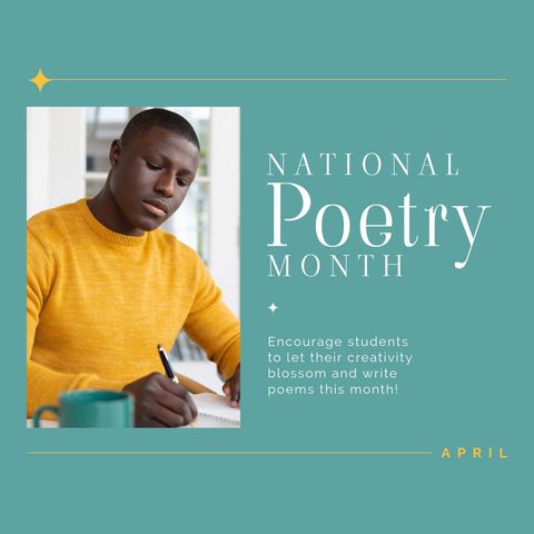 celebrating national poetry month with creative expression - Download Free Stock Templates Pikwizard.com