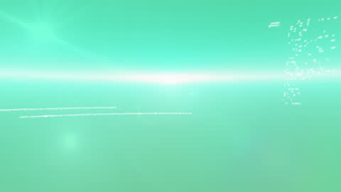Futuristic Digital Data Flow and Light Effects on Green Background