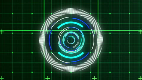 Futuristic Neon Scanner Interface Animation