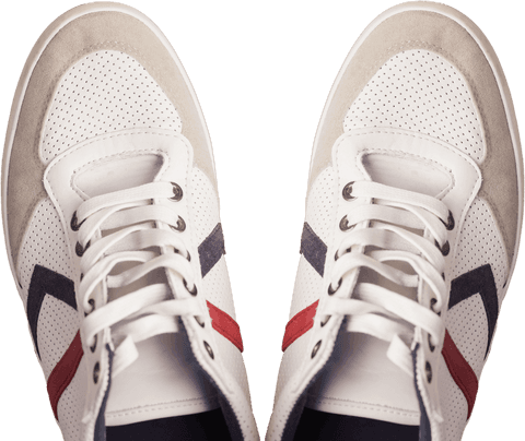 white sports shoes isolated on transparent background for fashion design - Download Free Stock Videos Pikwizard.com