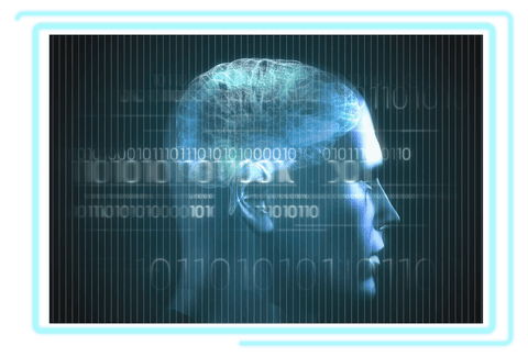transparent digital brain with binary code head illustration - Download Free Stock Videos Pikwizard.com