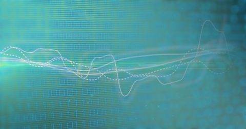 Digital Graphs and Binary Code on Green Background - Download Free Stock Images Pikwizard.com