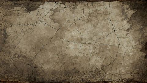 Aged Cracked Parchment Background Featuring Weathered Craquelure, Stains and Flaking