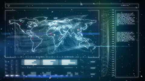 Global Data Interface with World Map and Digital Dynamics