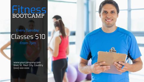 motivated fitness instructor at affordable bootcamp session - Download Free Stock Templates Pikwizard.com