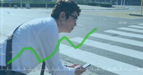 Businessman Analyzing Financial Growth on Smartphone - Download Free Stock Images Pikwizard.com