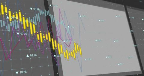 Dynamic Graphic of Financial Data Displayed on Graph - Download Free Stock Images Pikwizard.com