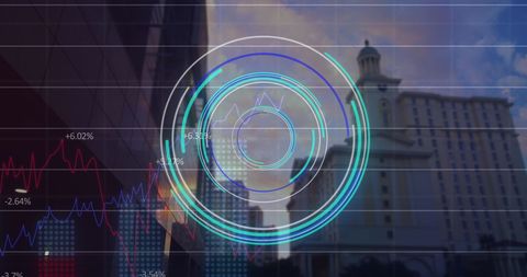 Digital Data Scanning Over Cityscape in Technological Context - Download Free Stock Images Pikwizard.com