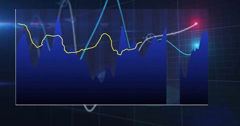 Dynamic Data Analytics Display with Multicolored Graph Lines
