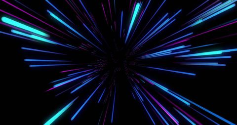 Glowing Neon Light Trails on Dark Background for Futuristic Design - Download Free Stock Images Pikwizard.com