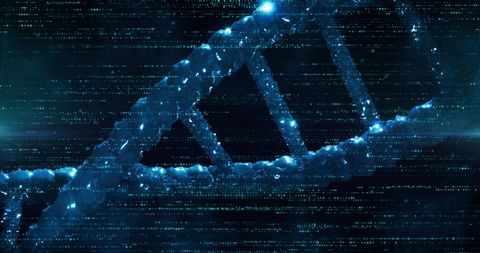 DNA Strand with Binary Code Overlay in Scientific Data Concept - Download Free Stock Images Pikwizard.com