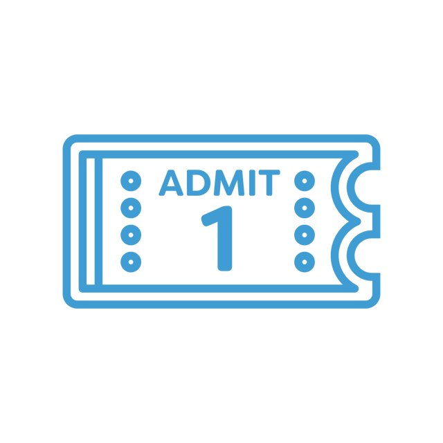 Transparent Blue Admit 1 Ticket Vector Illustration - Download Free Stock Videos Pikwizard.com