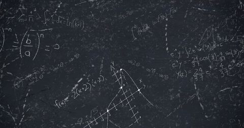 Mathematical Equations and Graphs on Chalkboard Surface - Download Free Stock Images Pikwizard.com
