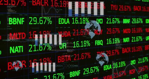 Global Financial Market Data Display with Digital Interface - Download Free Stock Images Pikwizard.com