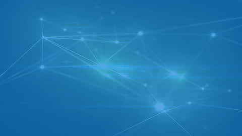 Abstract Digital Network with Blue Connections