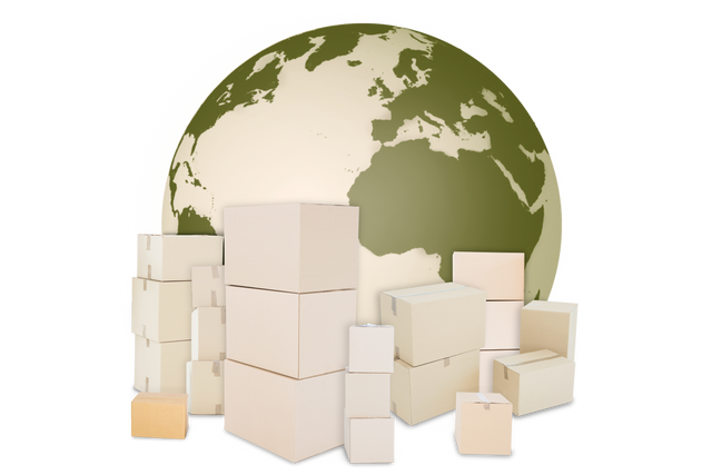 Transparent Background Boxes and Globe for Global Shipping Concept - Download Free Stock Videos Pikwizard.com