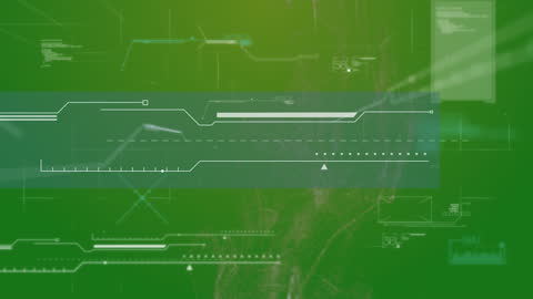 Futuristic Digital Interface with Global and Data Elements