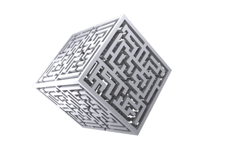 insulated transparent cube with labyrinth design - Download Free Stock Videos Pikwizard.com