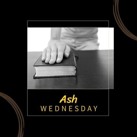 ash wednesday with hand on holy bible concept - Download Free Stock Templates Pikwizard.com