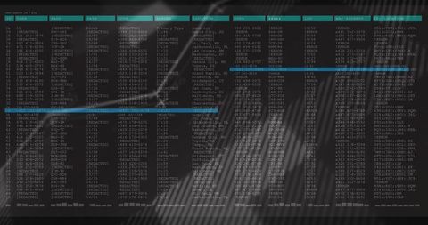 Displaying widescreen terminal dashboard with dense monospace data and cyan highlights