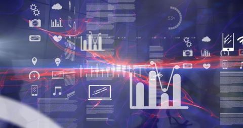 Futuristic Data Visualization and Technology Interface - Download Free Stock Images Pikwizard.com