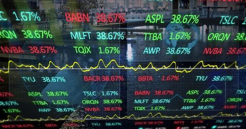 Stock Market Data Display Over Cityscape Global Business Theme - Download Free Stock Images Pikwizard.com