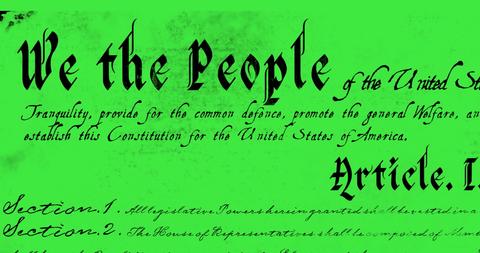 Digital Animation of US Constitution on Green Background - Download Free Stock Images Pikwizard.com