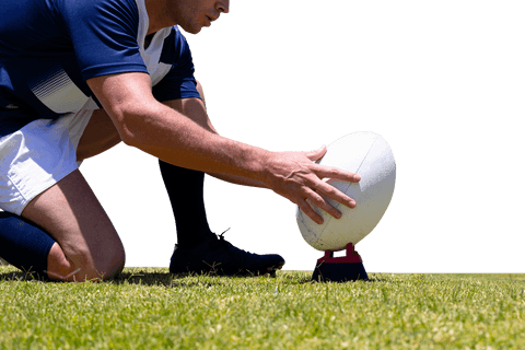 caucasian rugby player preparing kick transparent background - Download Free Stock Videos Pikwizard.com