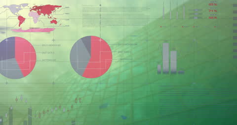 Data Visualization Technology in Global Business Concept
