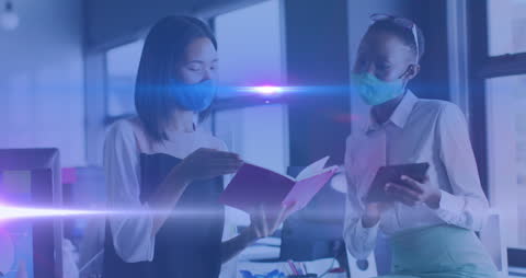 Diverse Business Colleagues Discussing with Technology