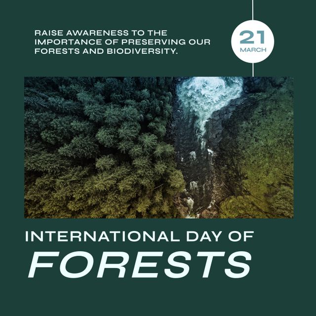 International Day of Forests Poster with Emphasis on Preservation - Download Free Stock Templates Pikwizard.com