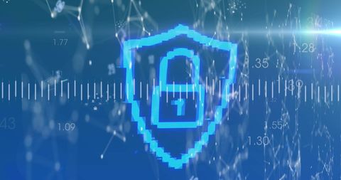 Digital Padlock Overlay with Binary Code and Network Connections - Download Free Stock Images Pikwizard.com