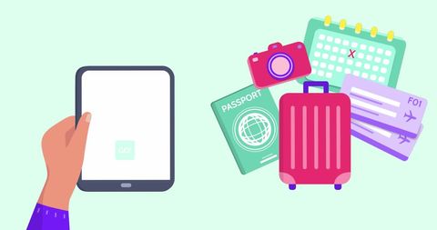 Travel Essentials and Digital Planning Concept - Download Free Stock Images Pikwizard.com