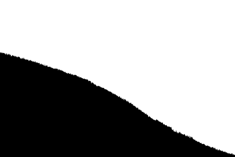 Transparent black slope icon on vector background