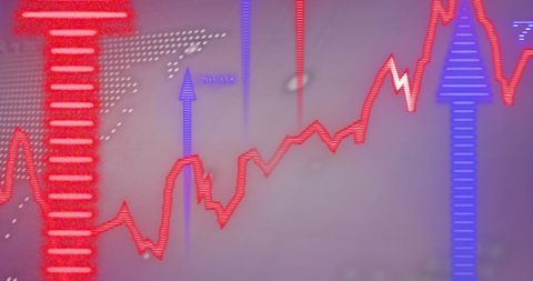 Dynamic Digital Data Over World Map Technology Concept